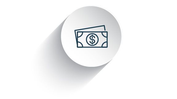 Icon Symbol Geld für Stabilität